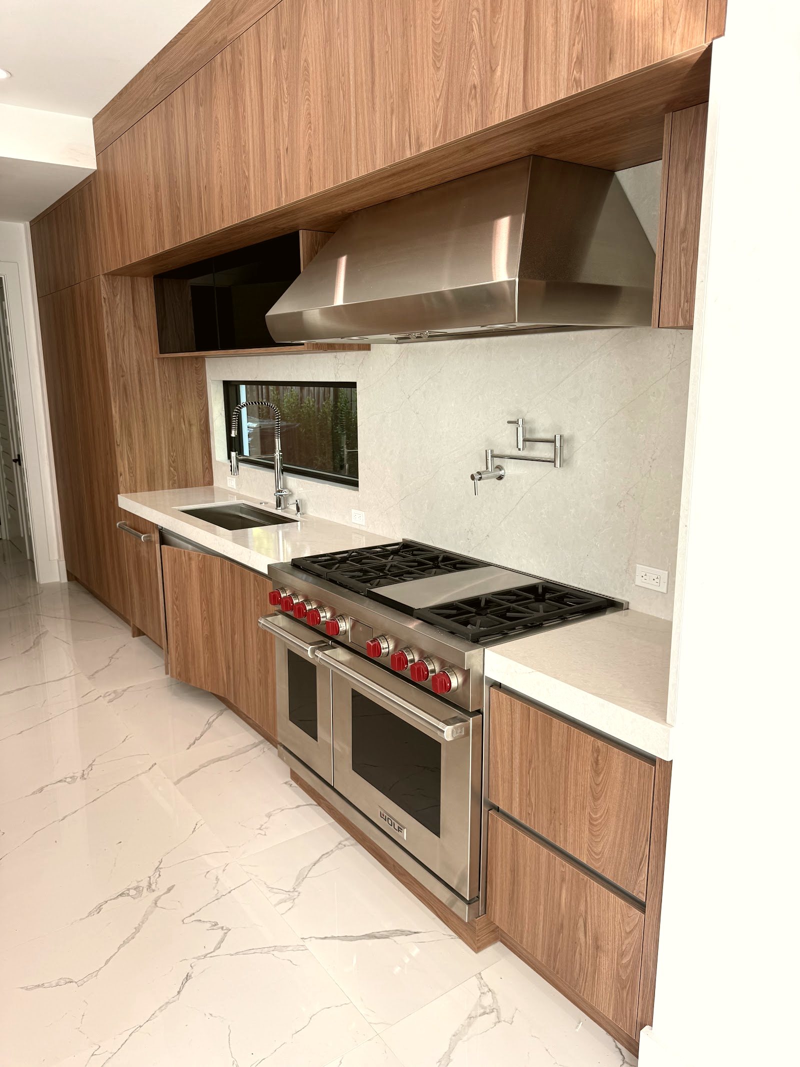 Custom walnut kitchen remodel in Miami — real project