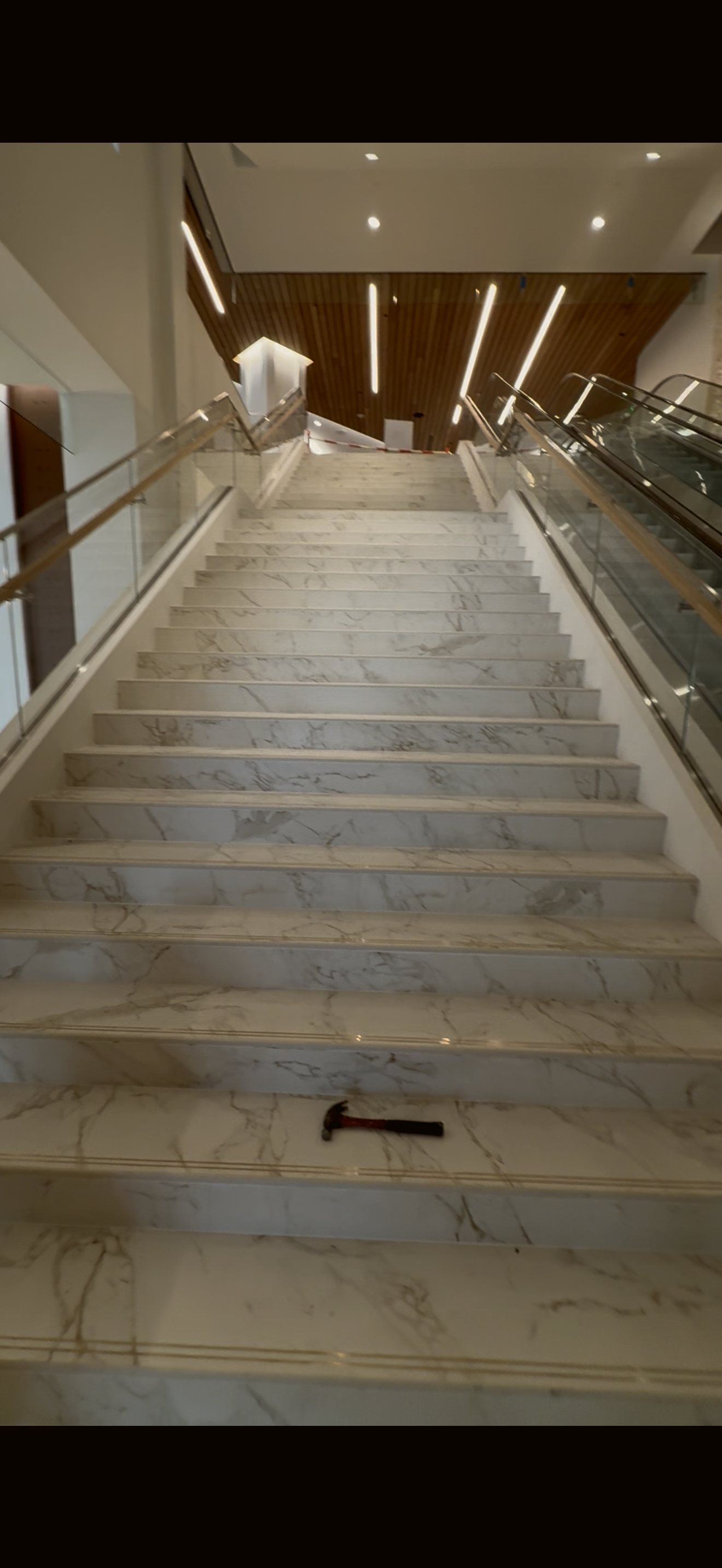 Marble staircase — real Miami project